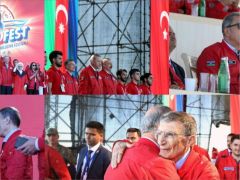 AZİZ SANCAR’IN HAYALİNDEKİ TÜRK DÜNYASI HULUSİ AKAR’A KUCAKLAŞARAK SOHBET ETTİ