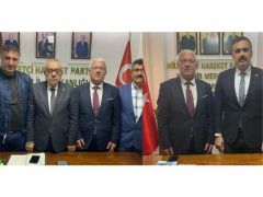 ŞABAN ÇELİK MHP İL BAŞKANI ARİF KILIÇ MERKEZ İLÇE BAŞKANI YASİN BERKTAŞ’I  ZİYARET ETTİ