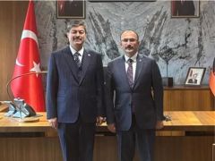 NECMETTİN ERKAN KARAYOLLARI GENEL MÜDÜRLÜĞÜNDE AHMET GÜLŞEN’İ ZİYARET ETTİ